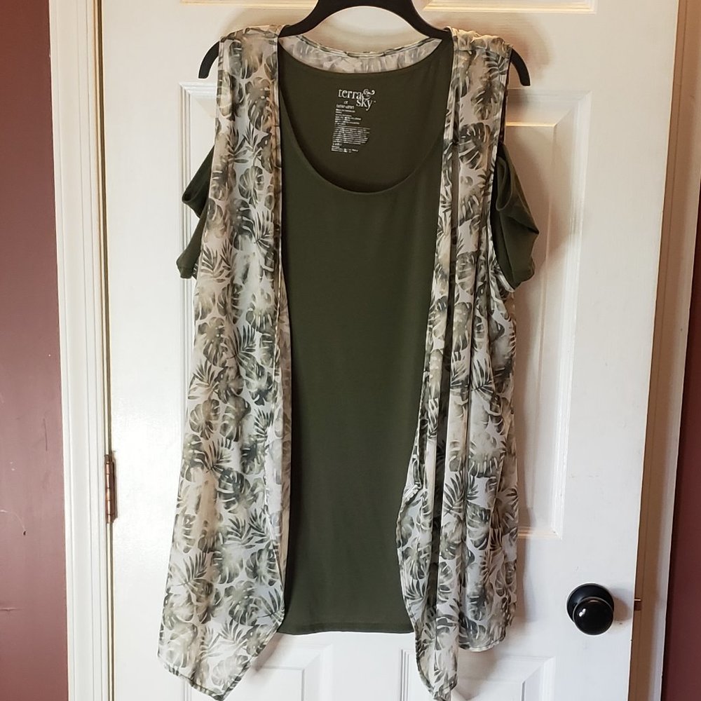 Terra and sky cardigan one piece